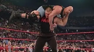 Brock Lesnar attacks "Stone Cold" Steve Austin