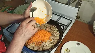 ТУШЁНАЯ КАПУСТА С МЯСОМ НА СКОВОРОДЕ ДЛЯ ДИАБЕТИКОВ #еладиабетиков