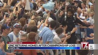 UNC returns home after crushing title game loss