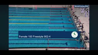 Kent Championships 2024 100m Freestyle heats M Butler