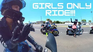 ALL GIRLS ride in SoCal 🦄 w/ S1000RR | my LARGEST women's group ride