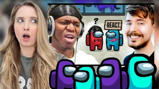 REACTING TO SIDEMEN AMONG US vs MR BEAST