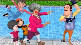 Scary Teacher 3D Miss T Crazy Because Love Charms Of Hello Neighbor Best Funny