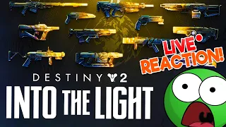 Destiny 2 Into The Light WEAPONS RETURN! My LIVE Reaction!