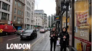 🇬🇧 Rain Walk In London 🌧️ 4K 60fps (UHD)