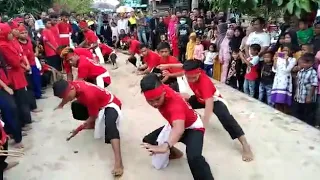 penampilan pencak silat sendeng 12 bangkuy selamat putra kalimantan