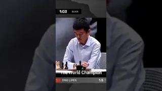 Ding's emotional moment after becoming World Chess Champion!!! #shorts