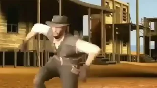 John Marston dancing to The House Building Theme intro from RDR2 for 5 minutes and 14 seconds