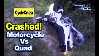 Motorcycle CRASH (CycleCruza FAILS!) Motorcycle Vs 4 Wheeler | MotoVlog