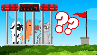 ESCAPE The CAGE IN TIME Or EXPLODE! (Ultimate Chicken Horse)
