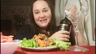 Мукбанг Ужинаем🥗🍽️🍷 вместе❤️