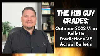 THE H1B GUY GRADES: October 2022 Visa Bulletin Predictions VS the Actual Visa Bulletin Released