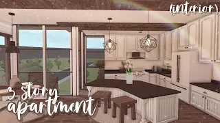 3 story apartment (interior + full tour) ♡ | bloxburg speedbuild | luminto