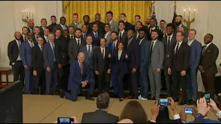 Golden State Warriors at White House event with President Biden, Vice President Harris