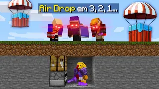 3 CAÇADORES vs 1 SPEEDRUNNER com AIR DROPS no minecraft...(3 Caçadores vs 1 Youtuber)