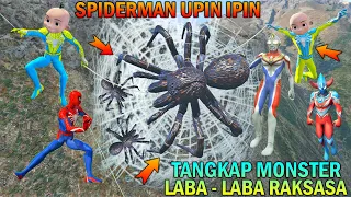 SPIDERMAN UPIN IPIN DAN ULTRAMAN KEROYOK MONSTER LABA LABA RAKSASA - GTA 5 BOCIL SULTAN