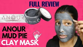 Anour Mud Pie Clay Mask for 🌟 Glowing Skin,Tan & Acne Removal, Oil Control with Activated Charcoal