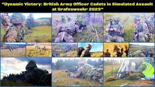 "Dynamic Victory: British Army Officer Cadets in Simulated Assault at Grafenwoehr 2023"
