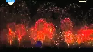 AMAZING DUBAI Stunning New Years Eve Fireworks 2015 Live HD Aerial View   Khan's Club 2