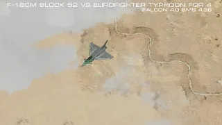 F-16CM Block 52 VS Eurofighter Typhoon FGR 4 в Falcon 4.0 BMS 4.36