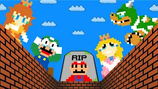 Mr.Mario: R.I.P Super Mario Bros. All Team Pixel Very Sad Story | Game Animation