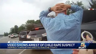 Video shows arrest of child rape suspect in Boone County