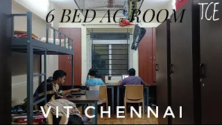 VIT CHENNAI HOSTEL ROOMS - 6 BED AC ROOM | HOSTEL C BLOCK | #vitchennai #vitvellore