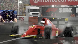 F1 2020 PC vs FULL Motion RIG!! Can I DRIFT In The RAIN!!?? (Thrustmaster F1 Wheel)