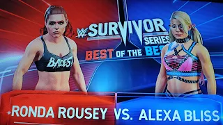 WWE 2K22 RONDA ROUSEY VS. ALEXA BLISS.