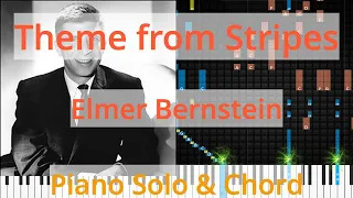 🎹Theme from Stripes, Solo & Chord, Elmer Bernstein, Synthesia Piano