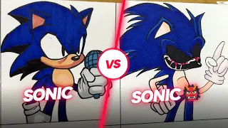 DRAWING SONIC #2 / Friday Night Funkin MODS Whos the Winner ??? #DRAWING