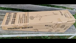 Hecht 153 bts fűkasza unboxing és első indítás