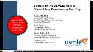 Secrets of the USMLE - How to Dissect Any Question on Test Day - April 2019