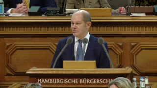 Bürgermeister Olaf Scholz zur Elbvertiefung