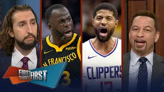 Draymond Green ejected, Gobert calls it ‘clown behavior’ & Clippers lose | NBA | First Things First