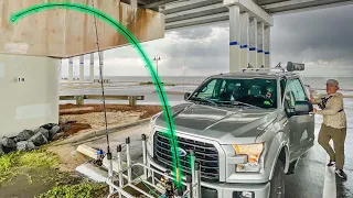 Fishing Blue Crabs for BRIDGE MONSTERS from a Truck!