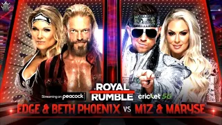 WWE Royal Rumble 2022: Edge y Beth Phoenix vs The Miz y Maryse.