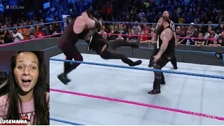 WWE Smackdown 10/25/16 RKO interferes Kane vs Bray Wyatt