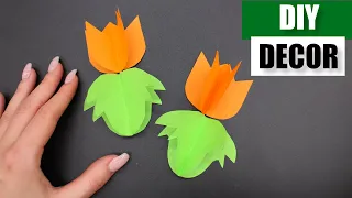 Basteln mit Papier Tulpe Deko für Ostern, Muttertag & Frühling