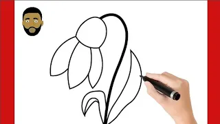 HOW TO DRAW SNOWDROP FLOWER