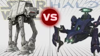 AT-AT vs Scarab Walker (Type 47-B) | Star Wars vs Halo: Who Would Win