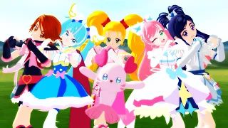 [MMD プリキュア] PreCure Memory All Stars (Pairs & other colors than pink) プリキュア・メモリ