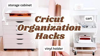 9 CRICUT CRAFT ROOM ORGANIZATION HACKS // How To Organize Craft Supplies in Craft Room