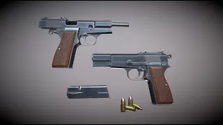 Browning Hi-Power P-35 в 3D от Wallerion