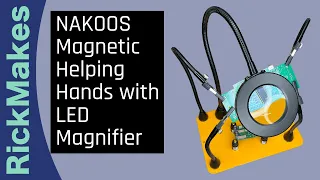 NAKOOS Magnetic Helping Hands with LED Magnifier