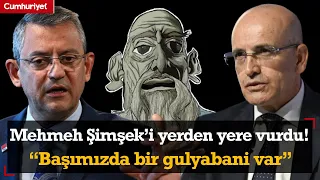 Özgür Özel Ankara'yı inletti; Mehmet Şimşek'i yerden yere vurdu