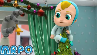 Get off the Christmas Tree Cartoon! | Baby Daniel and ARPO The Robot | Funny Cartoons for Kids