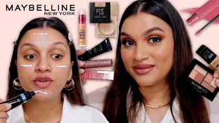 Using A Full Face Of MAYBELLINE Makeup Products | BeautiCo.