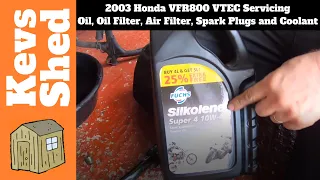 Honda VFR800 VTEC Servicing - Oil, Oil Filter, Air Filter, Spark Plugs and Coolant