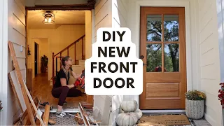 DIY Gorgeous Wood Door Installation [Part 2- The Reveal!] // DIY Extreme Home Makeover